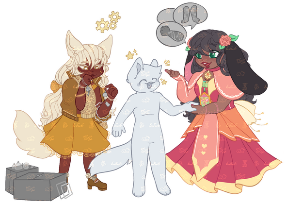 Flat Regular Chibis + Props