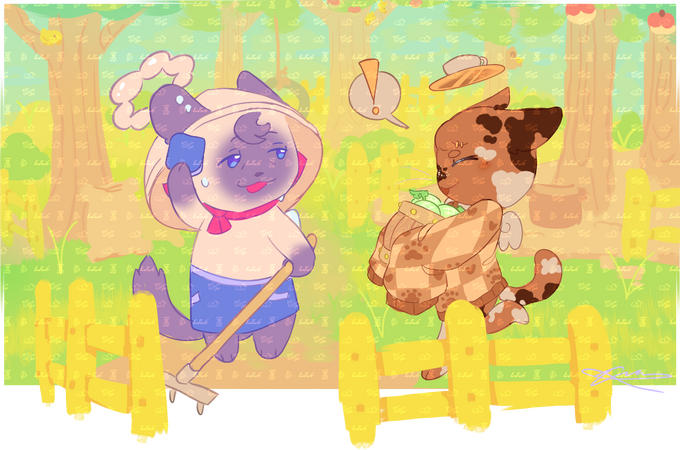 Colored Sketch Chibis + Scenery + Props