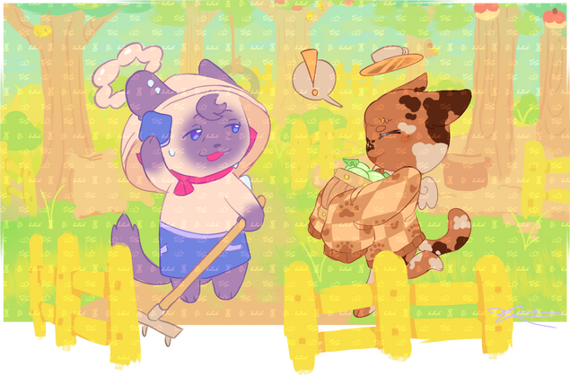 Flat Sketch Chibis + Scenery + Props